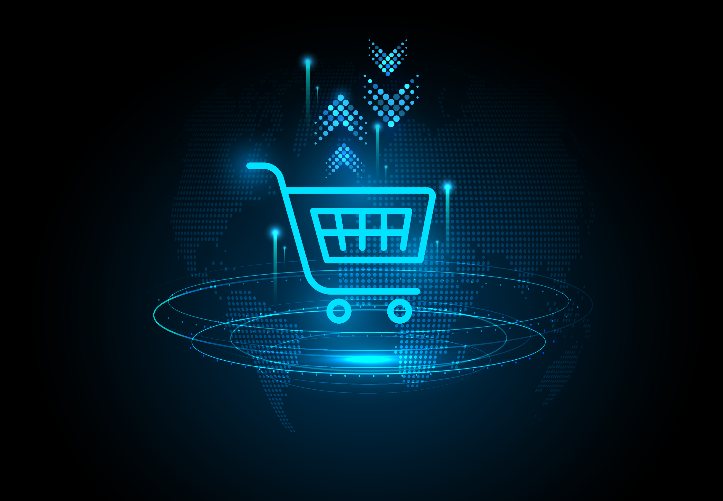 글로벌 B2B와 디지털 마케팅을 상징하는 이미지